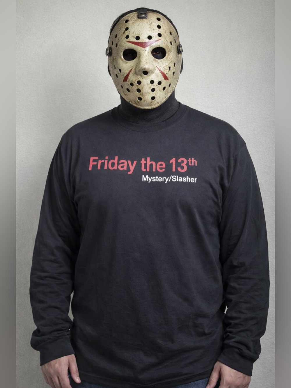 Friday the 13th Quote Long Sleeve Shirt Black Men’s Large Graphic Horror NWOT